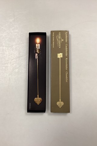 Georg Jensen Golden Christmas Candleholder - Christmas Heart - 1997