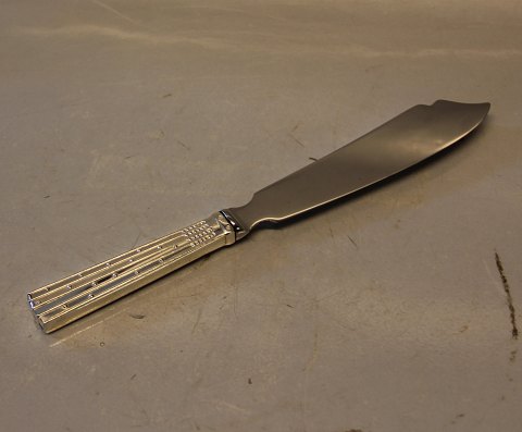 Champagne  Danish Silver Champaign Flatware IHQ Large cake knife Raadvad Stainless steel blade 26 c