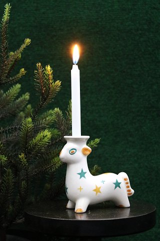 Aluminia fajance jule/påske lam med plads til et lille julestearinlys på hovedet...