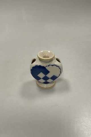 Aluminia Julehjerte Lysestage/Vase i Blåt
