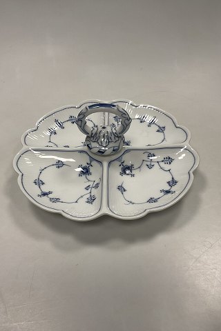Royal Copenhagen Musselmalet Riflet Cabaretfad med 4 Skåle No. 2130