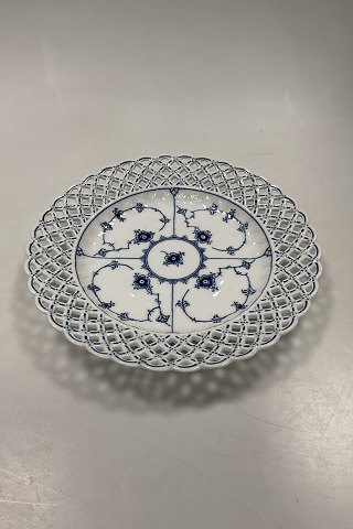 Royal Copenhagen Musselmalet Helblonde med gennembrudt kant Flad Tallerken No 1/1098