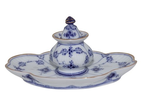Blue Fluted with gold edgeRare inkwell