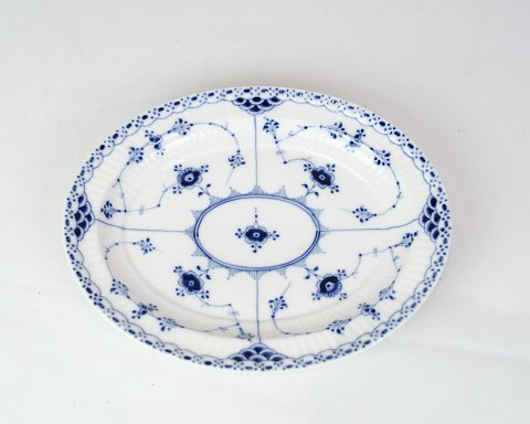 Ovalt Fad - Nr. 1/750 - Porcelæn - Blåmalet - Musselmalet Halvblonde - Royal Copenhagen