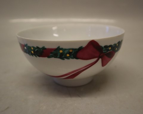 RC 177.501-481.2 Jingelbells skål med sløjfe 6 x 12 cm Jingle Bell Kongelig Dansk Porcelæn