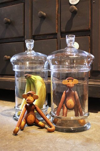 Antikt fransk bolsjeglas “pot á bonbon” i mundblæst glasmed låg og fin knop. H:36,5cm...