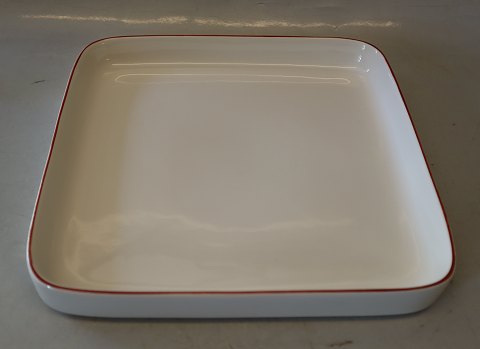 Red line 3048 Square dish 23,5 cm (421) -4 ALL Seasons Royal Copenhagen faience Red Top