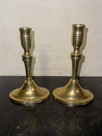 Pair of brass candlesticks 1836