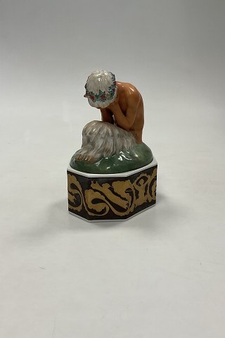 Royal Copenhagen Gerhard Henning Overglasur figur Grædende Faun på stand No. 1188