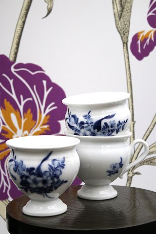 Royal Copenhagen, rare Blue Flower coffee cup on foot with handle.Year 1893-1900...