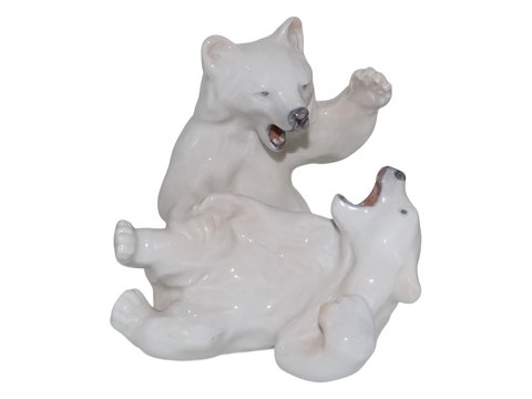 Royal Copenhagen figurineTwo polar bears fighting