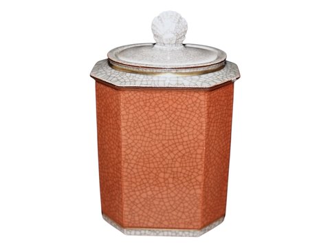 Royal CopenhagenOrangerød Craquele tedåse