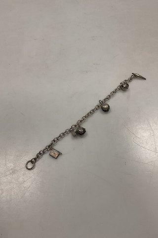 Sterling Silver Bracelet by Hermann Siersbøl with charms