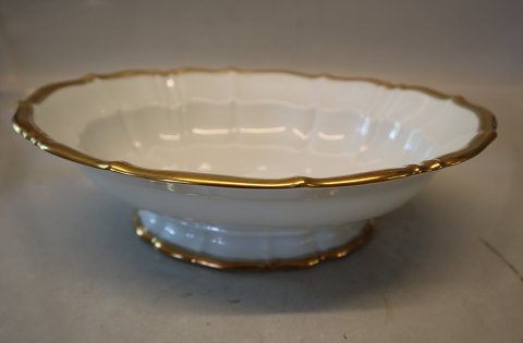 Sjældent udbudt B&G 195 a Oval Brødskål  8.5 x 28,5 cm Offenbach