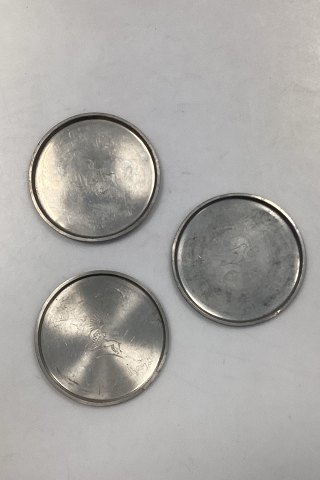 Sæt på 3 Just Andersen Tin Glasbrikker No. 1177