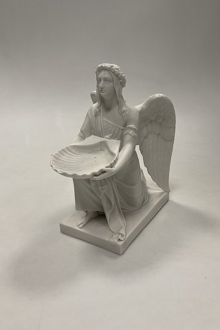 Royal Copenhagen Biscuit / Bisque Figur Dåbens Engel af Thorvaldsen