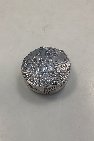Tysk Antik Pilleæske / Snusdåse i sølv