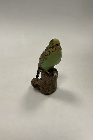 Royal Copenhagen / Aluminia Ceramic Figurine of Green Budgerigar No. 478/3188