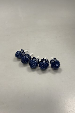 Sæt på 5 Royal Copenhagen Musselmalet Riflet Propper No. 394