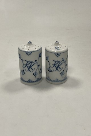 Bing og Grøndahl Blåmalet Musselmalet Hotel Salt og Peber Bøsse No. 1097 og 1098 med monogram