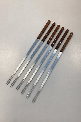Stelton fondue fork set in stainless steel