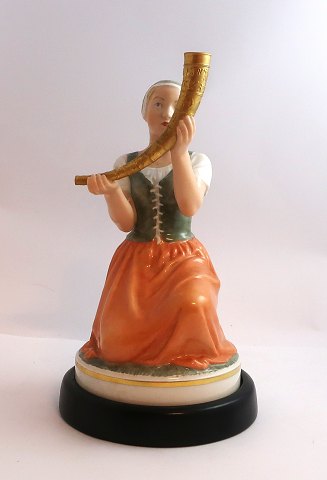 Royal Copenhagen. The girl with the golden horn. Model 12242 Height 21 cm. (1 quality)