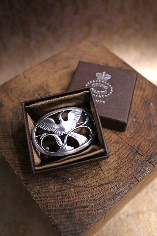 Georg Jensen , Art Deco sølv broche med fuglemotiv i sterlingsølv...