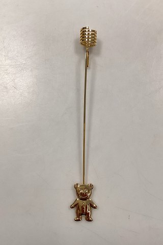 Georg Jensen Golden Christmas Candleholder - Teddy Bear 2003