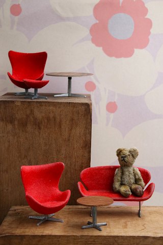 Old vintage Arne Jacoben miniature furniture...