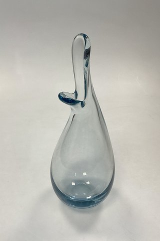 Holmegaard Duckling / Næb-Vase af klart/aquafarvet glas