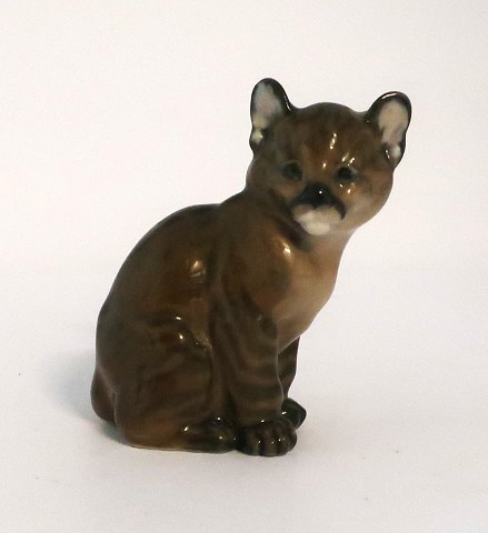 Royal Copenhagen. Porcelain figurine. Cougar cub. Model 4783. Height 7.5 cm. (1 quality)