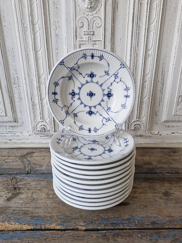 Royal Copenhagen Musselmalet riflet Hotelporcelæn lille dybtallerken no. 500 - 20,5 cm.