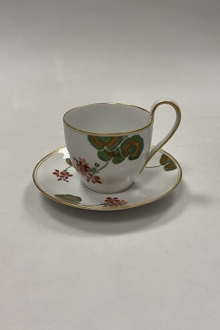 Royal Copenhagen Art Nouveau Stel No. 225 Pelargonie Stor Høj Hanks kop No. 9112