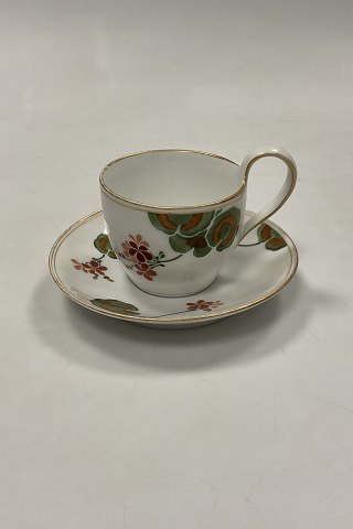 Royal Copenhagen Art Nouveau Stel No. 225 Pelargonie Høj Hanks kop No. 9113