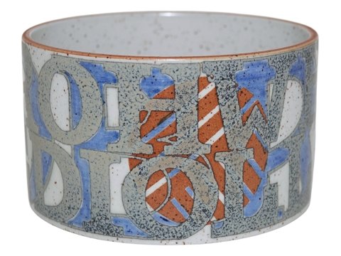 Royal Copenhagen keramikSkål med bogstaver af Bo Kristiansen