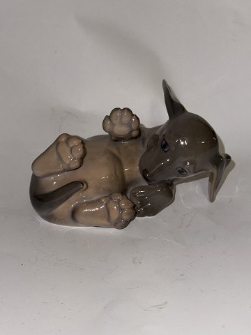 Figur af gravhund fra Royal Copenhagen