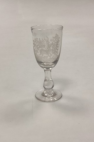 Hjorteglas til Snaps fra Kastrup Glasværk