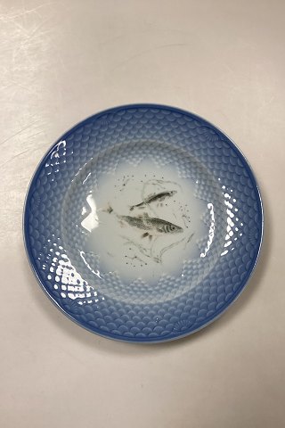 Bing og Grøndahl Blå Tone Fisketallerken Motiv 1 Sild No. 716 - SKÅRET/SLIDT