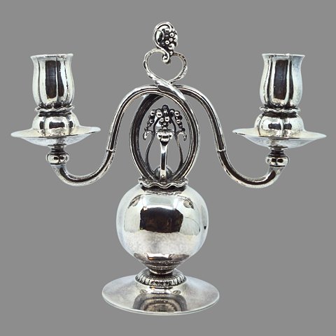 Georg Jensen; Candelabra in sterling silver, no. 324