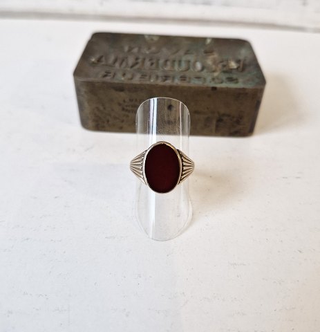 Vintage herrering i 8 kt guld med karneol af Harald Emil Herbst