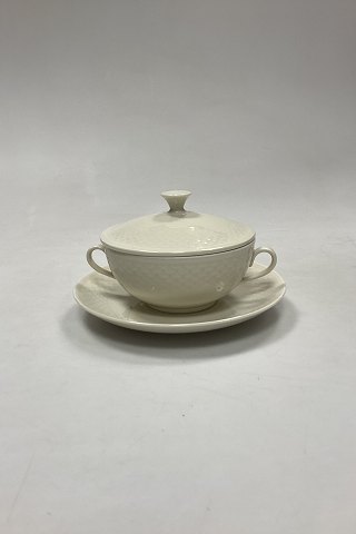 Bing og Grøndahl Elegance Creme Bouillonkop med Låg og Underkop No. 247