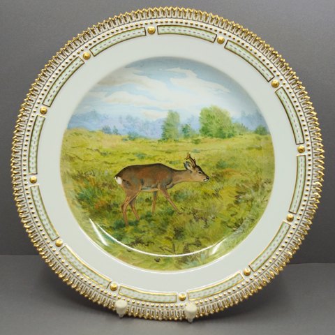 Royal Copenhagen, Flora Danica jagtstel; Middagstallerken 25,5 cm nr. 3549