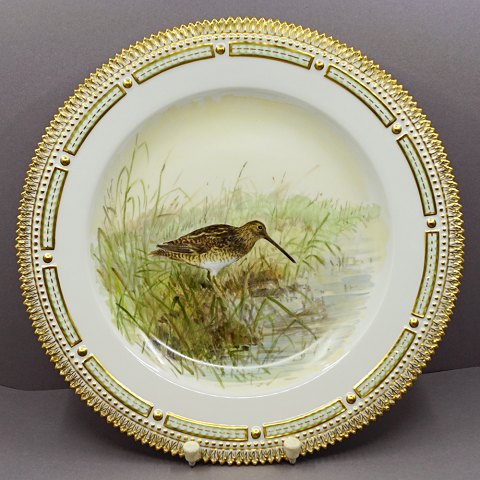 Royal Copenhagen, Flora Danica jagtstel; Middagstallerken 25,5 cm nr. 3549