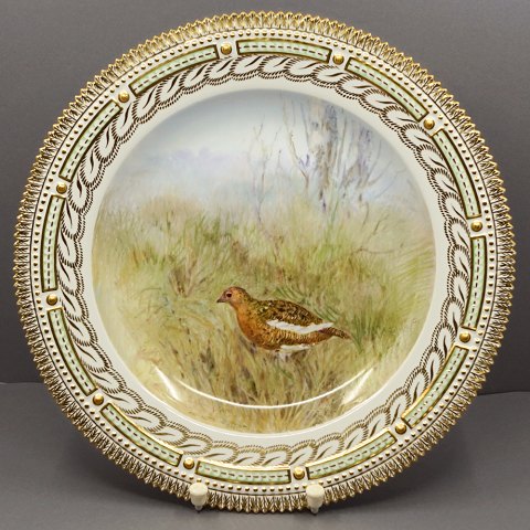 Royal Copenhagen, Flora Danica jagtstel; Middagstallerken 25,5 cm nr. 3549