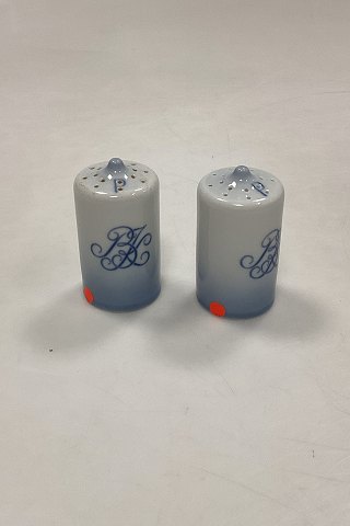 Bing and Grondahl Blue Tone Hotel with Logo Pepper Shaker - CHIPPED