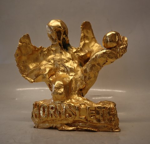 Kristian von Hornsleth Statue gilt metal 21 x 20 cm Signed Hornsleth