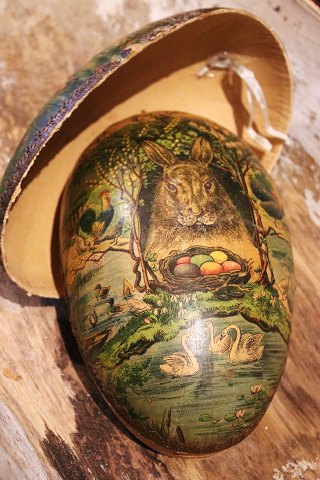 Vintage påskeæg i papmache fra begyndelsen af 1900 tallet...