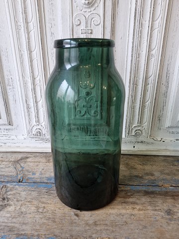 Grønt sylteglasAalborgglasværk 1899.Højde 37,5 cm.