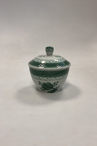 Royal Copenhagen Grøn Tranquebar Sukkerskål No. 953