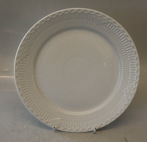 625-0 Middagstallerken 25 cm (571- 624) White Fluted Danish Porcelain half lace